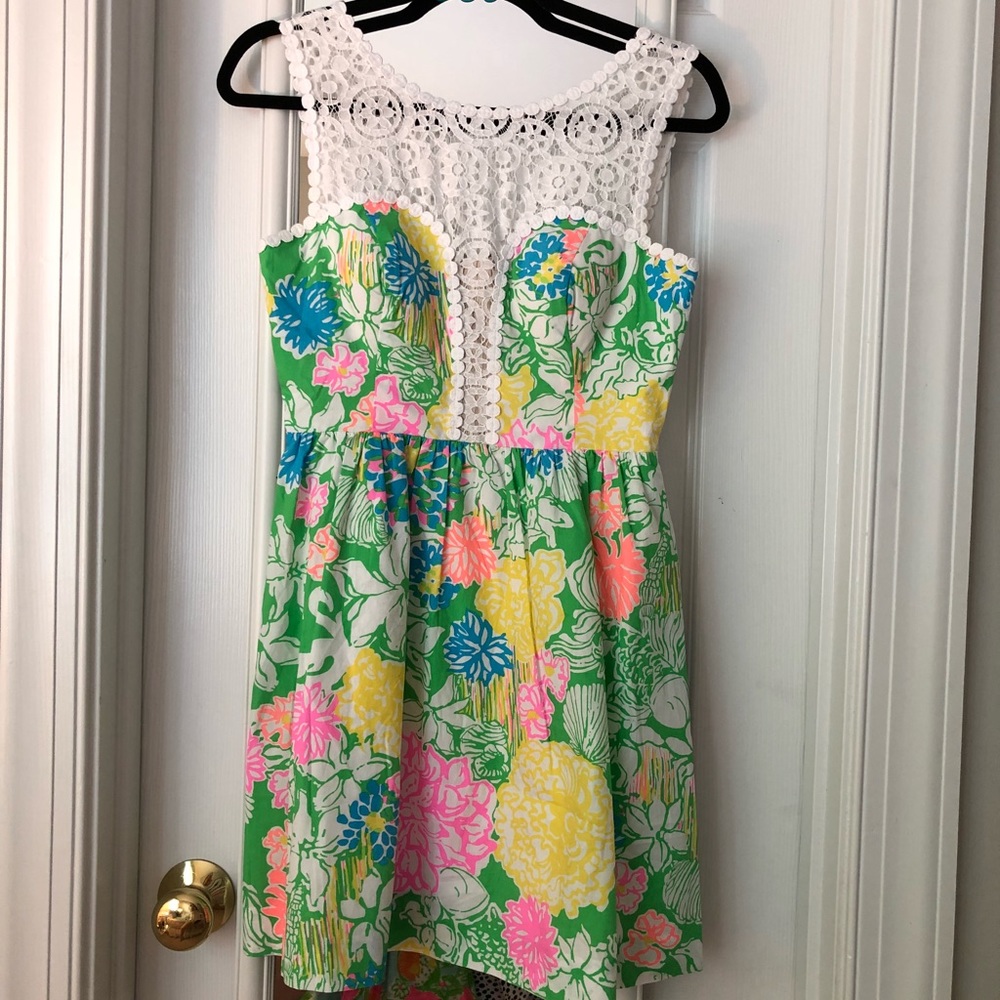 Lilly Pulitzer fit and flare dress.